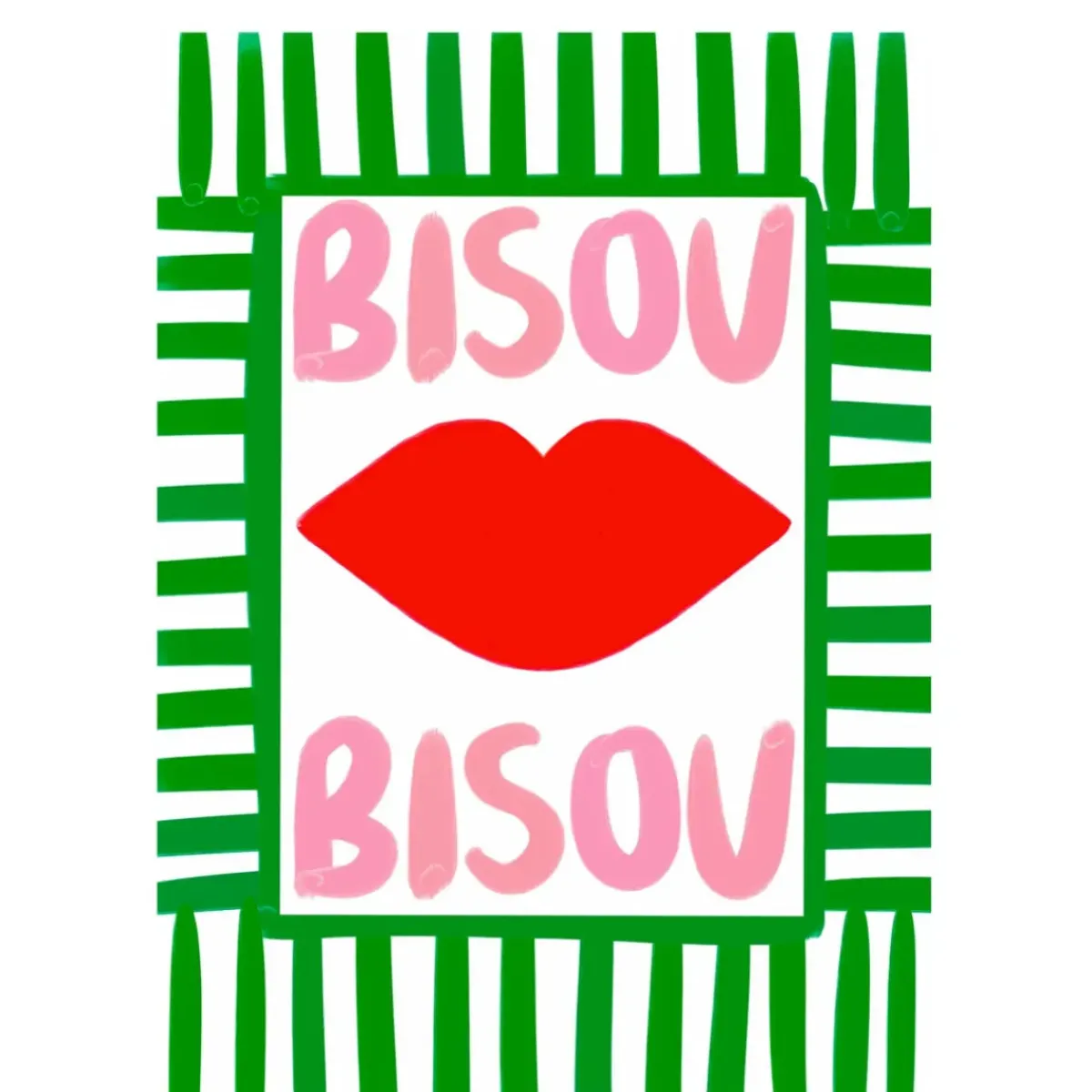 Nephthys Illustrated Affiche A3 Bisou Bisou > Fabriqué En Europe|Affiches & Tableaux