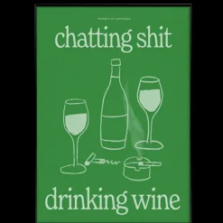 Sélectionné par Fleux Affiche A3 Chatting Shit Drinking Wine > Affiches & Tableaux