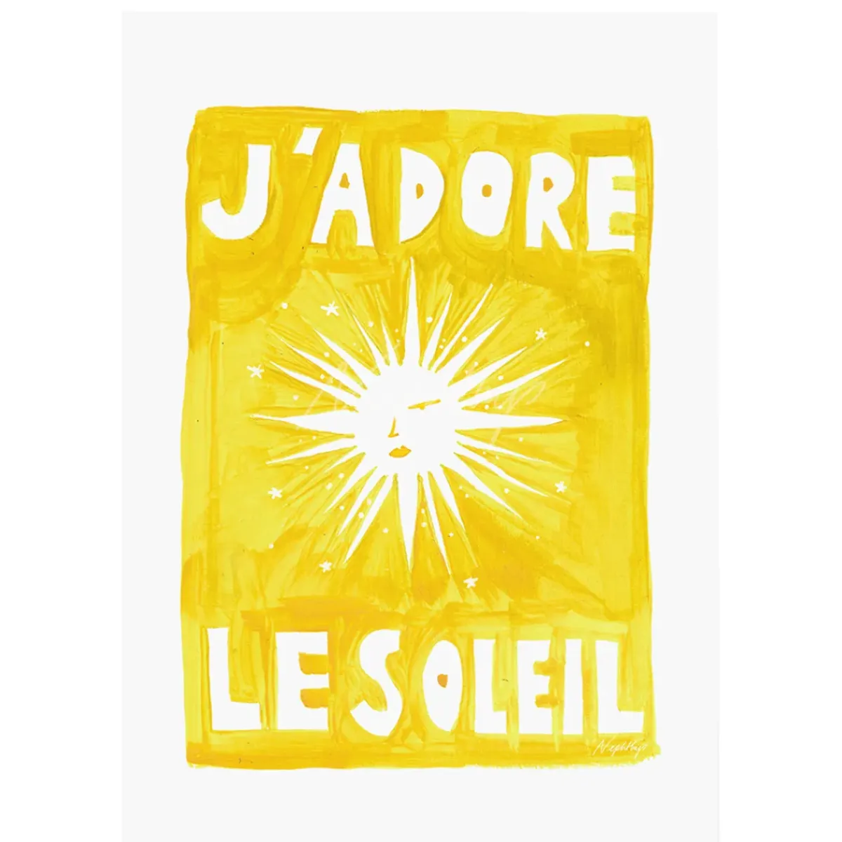 Nephthys Illustrated Affiche A3 J'adore Le Soleil - Original > Fabriqué En Europe|Affiches & Tableaux