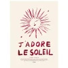 Nephthys Illustrated Affiche A3 J'adore Le Soleil - Rouge > Fabriqué En Europe|Affiches & Tableaux
