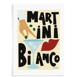 Nephthys Illustrated Affiche A3 Martini Bianco > Fabriqué En Europe|Affiches & Tableaux