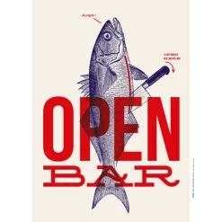 Gaspard de Lalune Affiche A3 Open Bar - 29,7 x 42 cm > Décorations Murales|Affiches & Tableaux