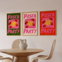 Nephthys Illustrated Affiche A3 Pasta Party Cream > Fabriqué En Europe|Affiches & Tableaux