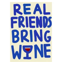 Nephthys Illustrated Affiche A3 Real Friends Bring Wine > Fabriqué En Europe|Affiches & Tableaux