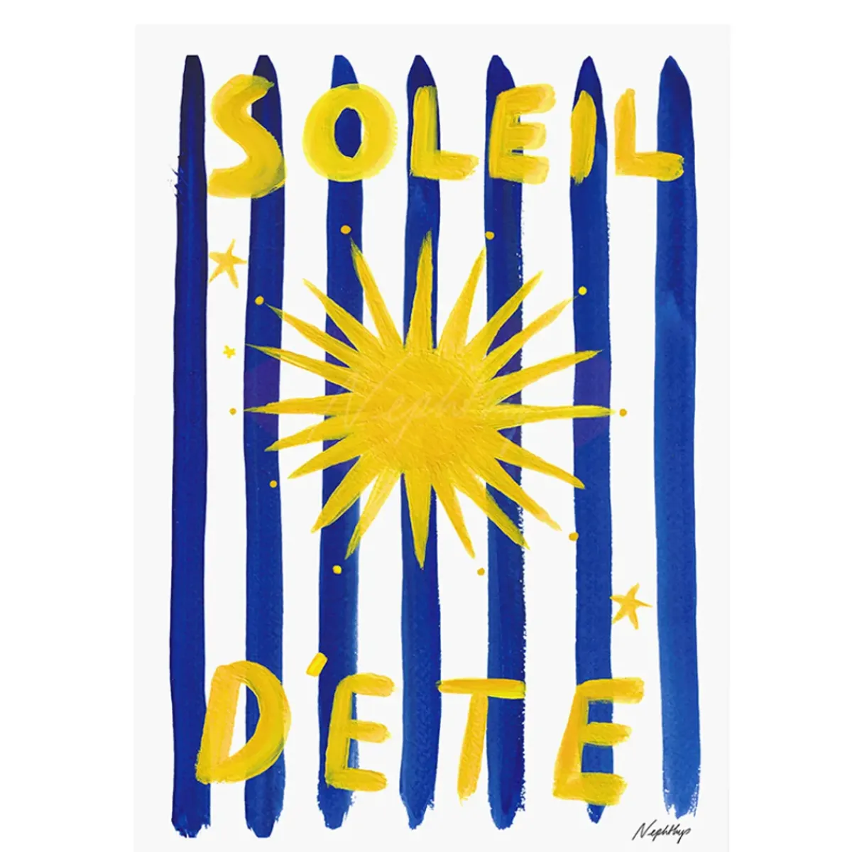 Nephthys Illustrated Affiche A3 Soleil d'Été > Fabriqué En Europe|Affiches & Tableaux