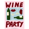 Nephthys Illustrated Affiche A3 Wine Party Pink Red > Fabriqué En Europe|Affiches & Tableaux