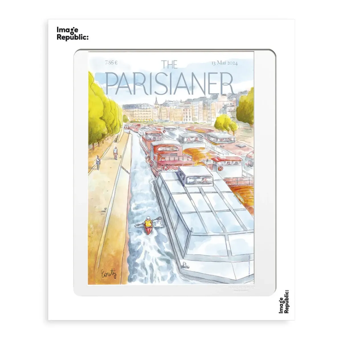 Image Republic Affiche Canöe Kayak- The Parisianer N°107 - Couty > Affiches & Tableaux