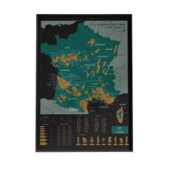 Sélectionné par Fleux Affiche Carte à gratter - La France des Vins > Affiches & Tableaux