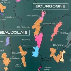 Sélectionné par Fleux Affiche Carte à gratter - La France des Vins > Affiches & Tableaux
