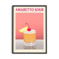 PSTR Studio Affiche Cocktail - Elin PK - Amaretto Sour > Affiches & Tableaux