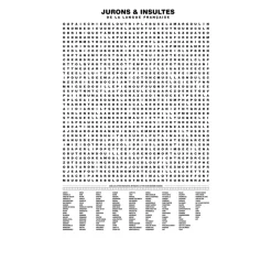 La Majorette à Moustache Affiche Compilation des Jurons et Insultes - 50 x 70 cm > Fabriqué En France|Décorations Murales