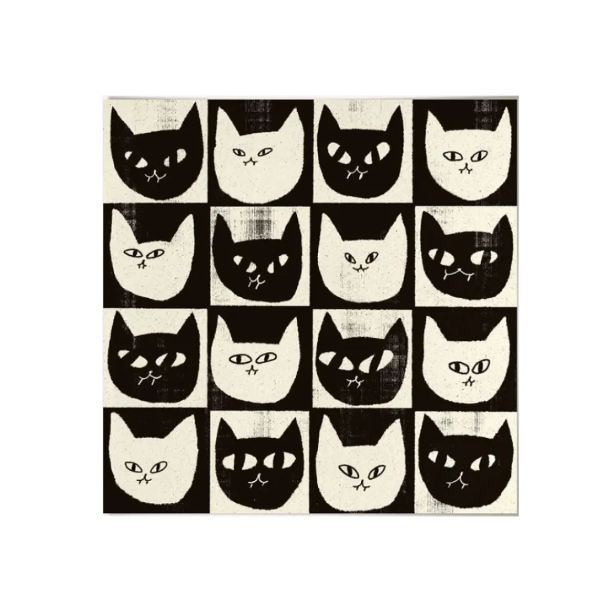 PSTR Studio Affiche Enikő Eged Black Cat White > Affiches & Tableaux
