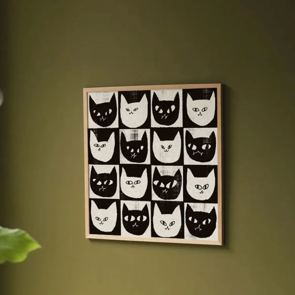 PSTR Studio Affiche Enikő Eged Black Cat White > Affiches & Tableaux