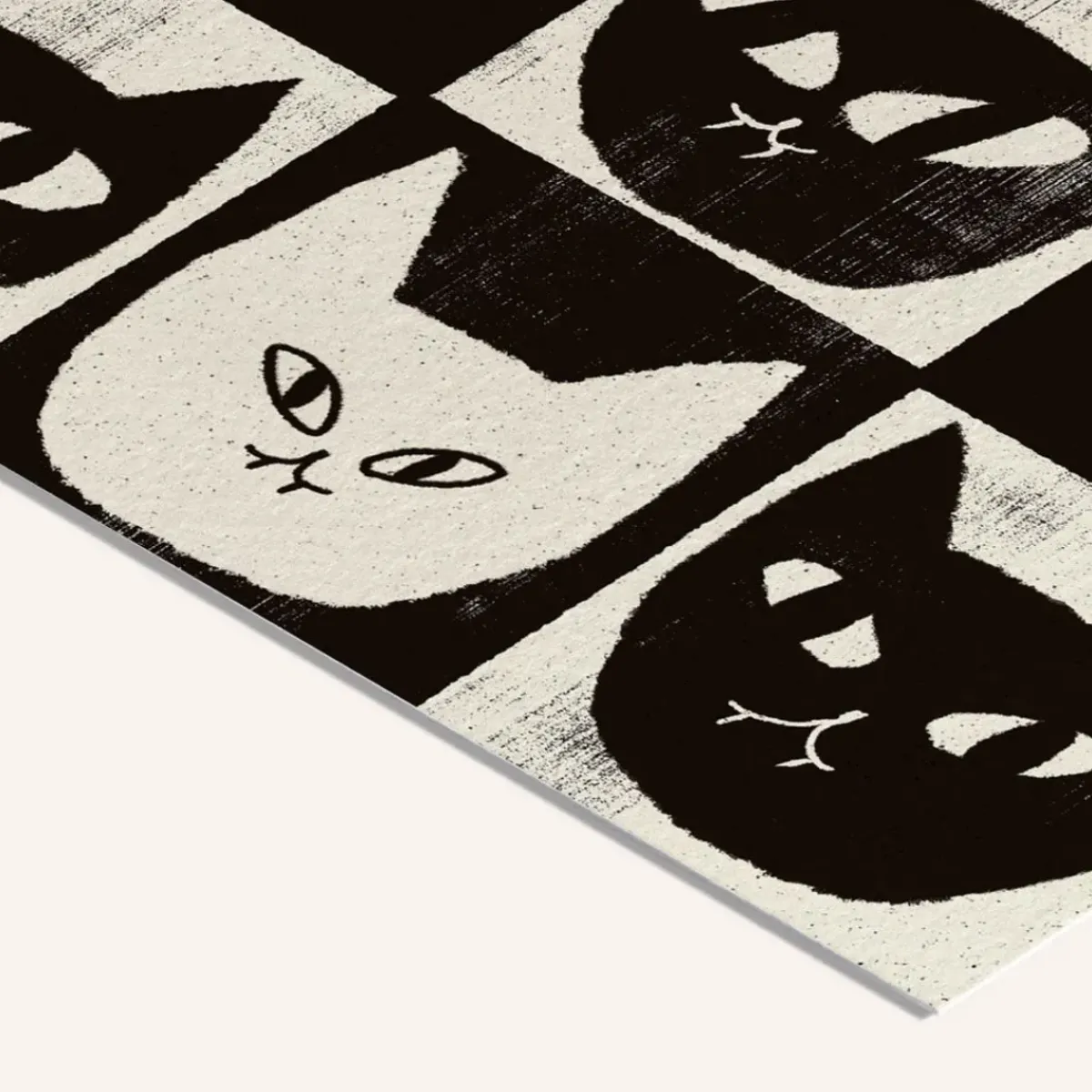 PSTR Studio Affiche Enikő Eged Black Cat White > Affiches & Tableaux