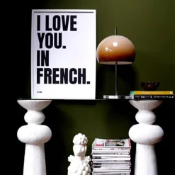 Sélectionné par Fleux Affiche I Love You In French - 50 X 70 CM - Black > Affiches & Tableaux