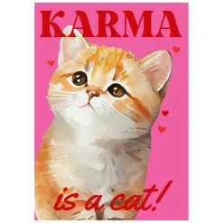 Sélectionné par Fleux Affiche Karma is a cat Taylor Swift - A3 - Rose > Affiches & Tableaux