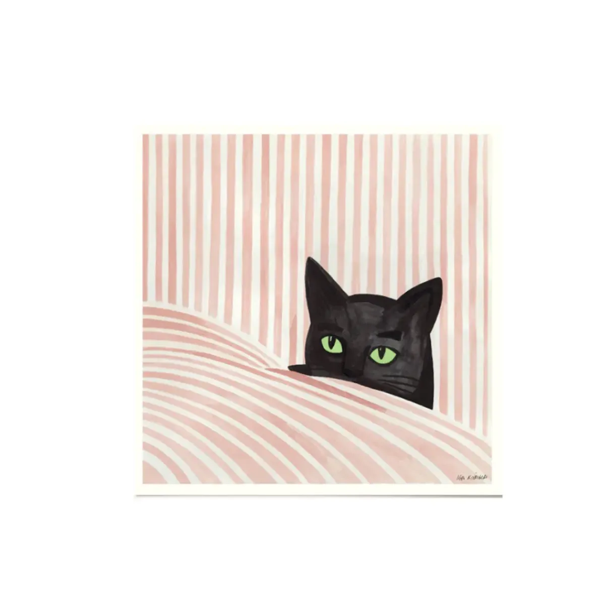 PSTR Studio Affiche Kosicka Black cat - 50 x 50 cm > Affiches & Tableaux