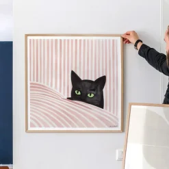 PSTR Studio Affiche Kosicka Black cat - 50 x 50 cm > Affiches & Tableaux