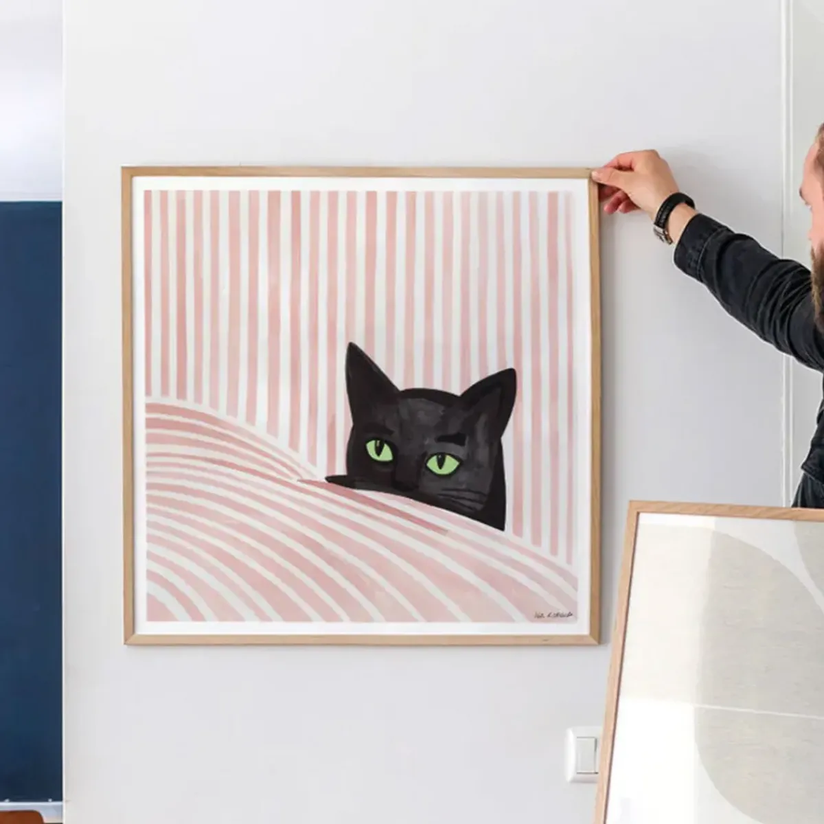 PSTR Studio Affiche Kosicka Black cat - 50 x 50 cm > Affiches & Tableaux