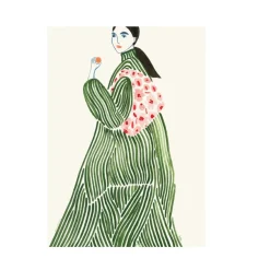 PSTR Studio Affiche La Poire Green Coat > Affiches & Tableaux