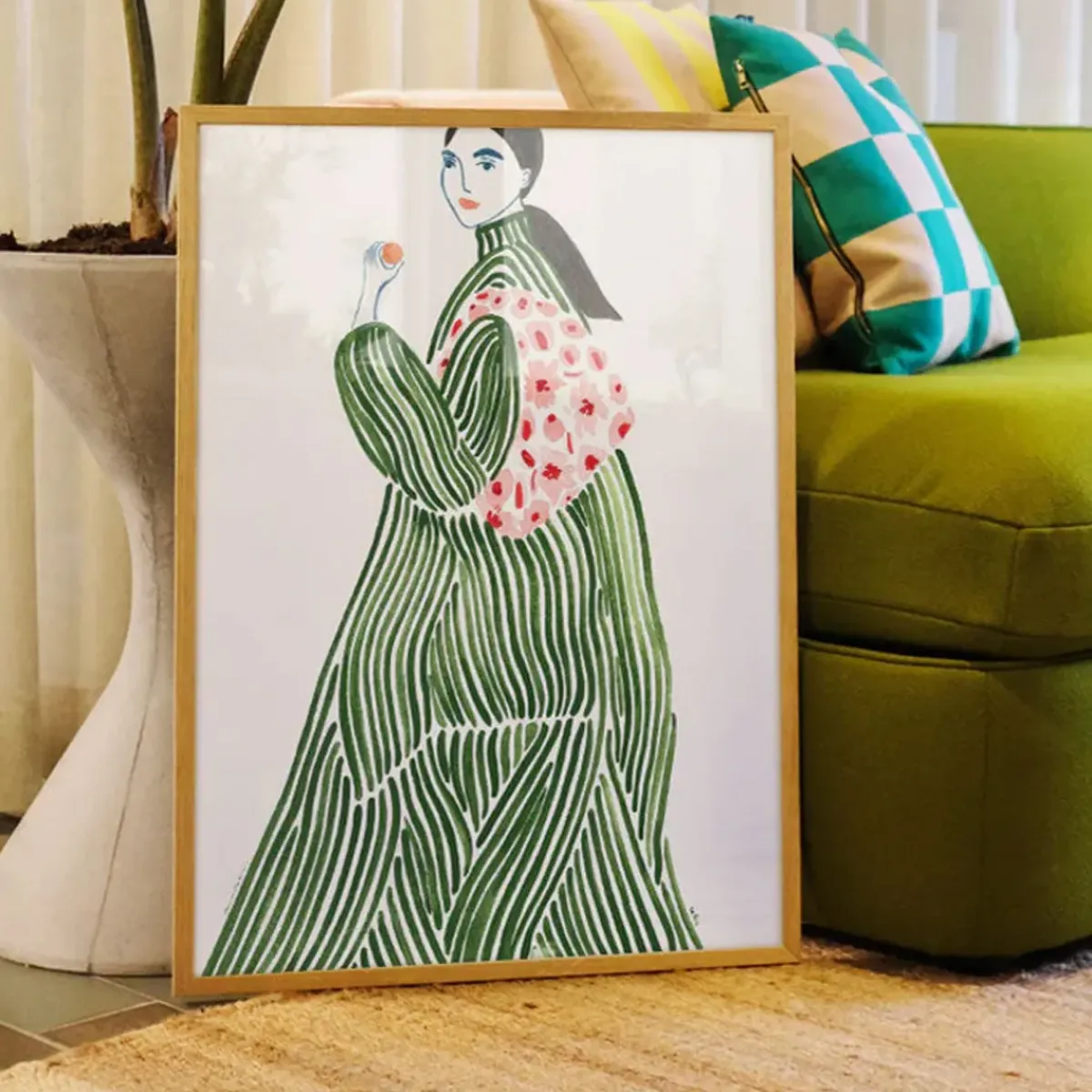 PSTR Studio Affiche La Poire Green Coat > Affiches & Tableaux