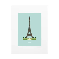 Image Republic Affiche Le Duo Archi Eiffel Tower France - 30 cm x 40 cm > Fabriqué En France|Affiches & Tableaux