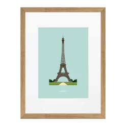 Image Republic Affiche Le Duo Archi Eiffel Tower France - 30 cm x 40 cm > Fabriqué En France|Affiches & Tableaux