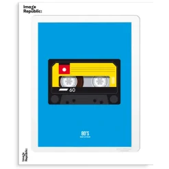 Image Republic Affiche Le Duo 80'S K7 Audio 02 - 30 x 40 cm > Fabriqué En France|Décorations Murales