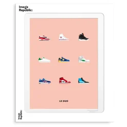 Image Republic Affiche Le Duo Sneakers - 30 x 40 cm > Fabriqué En France|Décorations Murales