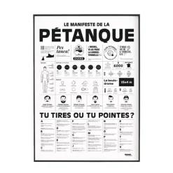 Sélectionné par Fleux Affiche Le manifeste de la pétanque - 50 x 70 cm > Affiches & Tableaux