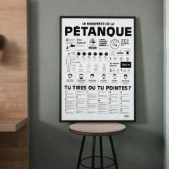 Sélectionné par Fleux Affiche Le manifeste de la pétanque - 50 x 70 cm > Affiches & Tableaux