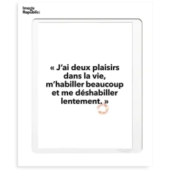 Image Republic Affiche Loic Prigent J'Ai Deux Plaisirs - 30 x 40 cm > Fabriqué En France|Décorations Murales
