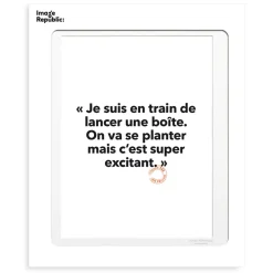 Image Republic Affiche Loic Prigent Je Suis En Train - 30 x 40 cm > Fabriqué En France|Décorations Murales