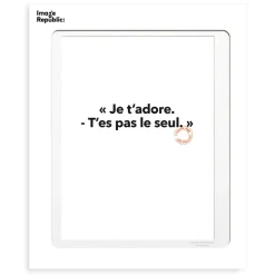 Image Republic Affiche Loic Prigent Je T'Adore - 30 x 40 cm > Fabriqué En France|Décorations Murales
