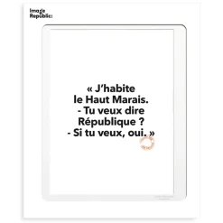 Image Republic Affiche Loic Prigent J'Habite Le Haut - 30 x 40 cm > Fabriqué En France|Décorations Murales