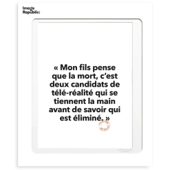 Image Republic Affiche Loic Prigent Mon Fils Pense - 30 x 40 cm > Fabriqué En France|Décorations Murales