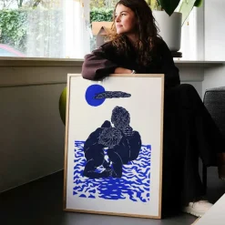 PSTR Studio Affiche Maliv Blue Moon II > Affiches & Tableaux