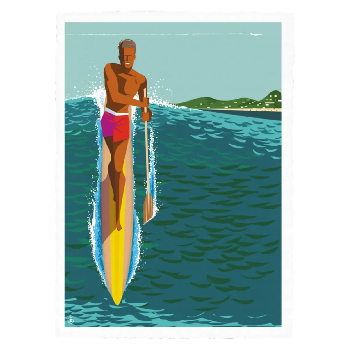 Image Republic Affiche Monsieur Z paddle - 40 x 50 cm > Décorations Murales|Affiches & Tableaux