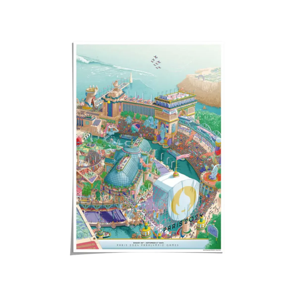 Sélectionné par Fleux Affiche Officielle des Jeux Paralympiques de Paris 2024 - 50 x 70 cm > Décorations Murales|Affiches & Tableaux