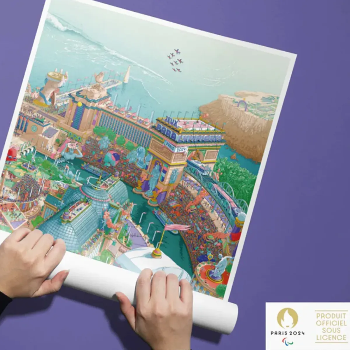 Sélectionné par Fleux Affiche Officielle des Jeux Paralympiques de Paris 2024 - 50 x 70 cm > Décorations Murales|Affiches & Tableaux