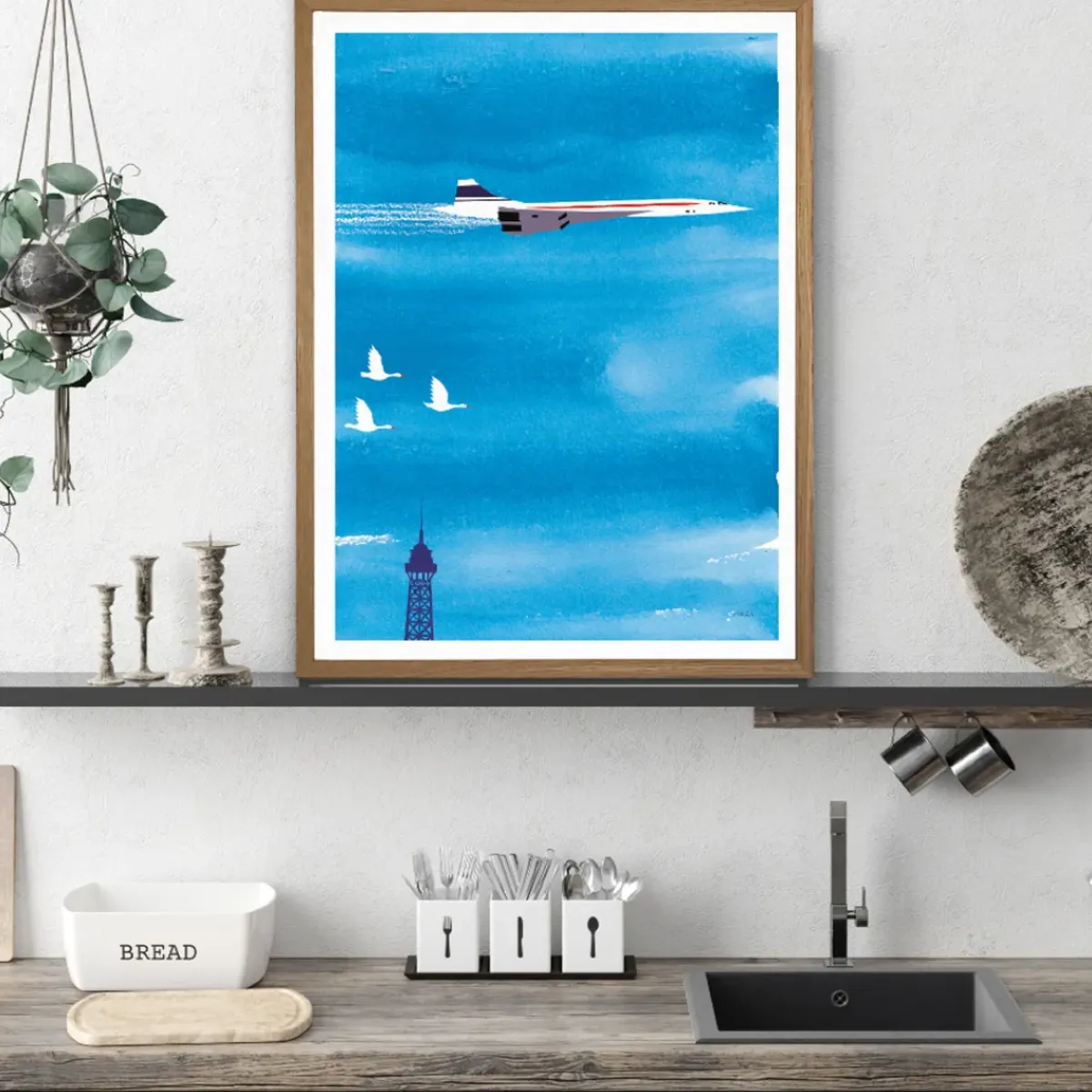 Image Republic Affiche Paris Concorde - Why LA Pourquoi Paris - 22 x 22 cm > Fabriqué En France|Affiches & Tableaux