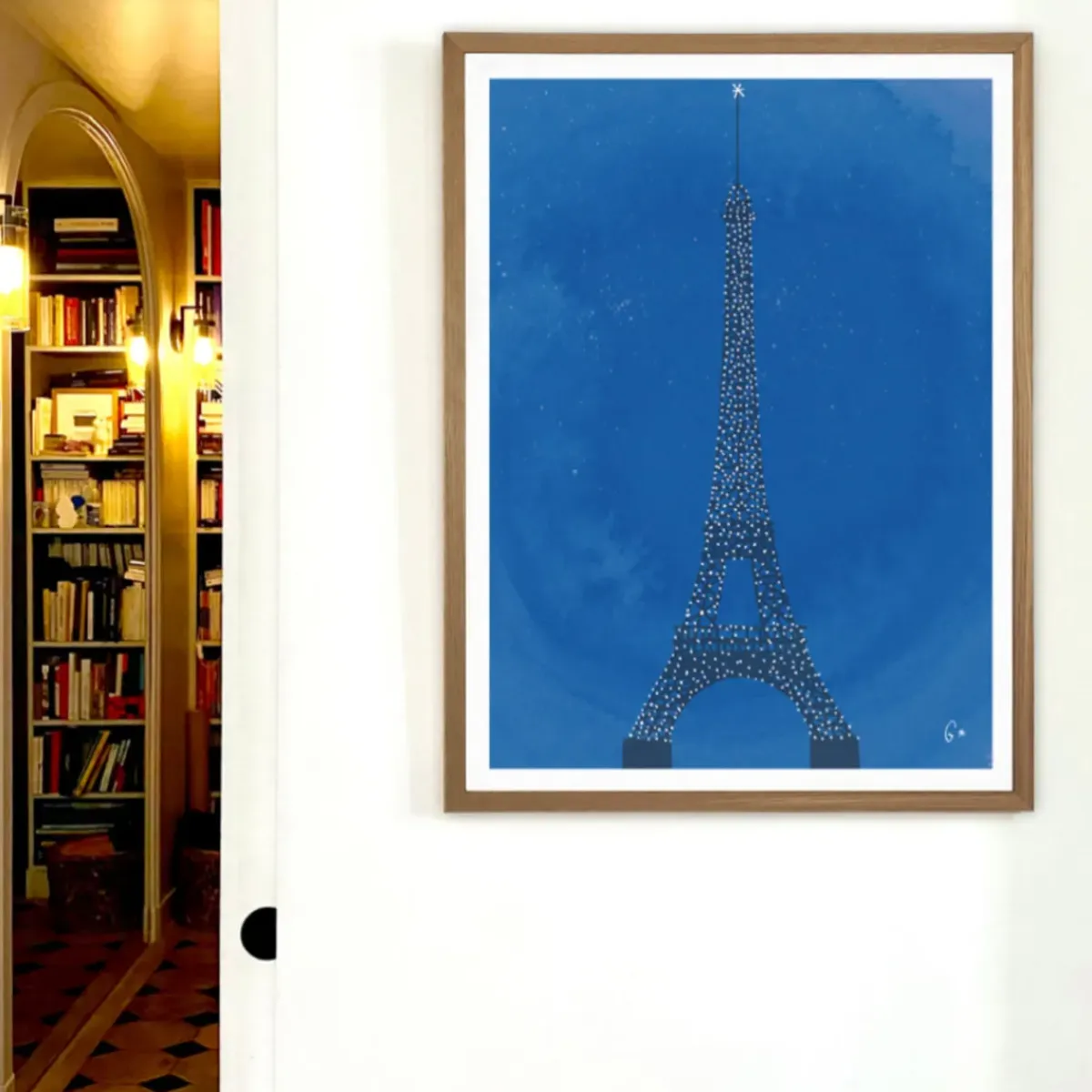 Image Republic Affiche Paris Tour Eiffel WLPP - 22 x 22 cm > Fabriqué En France|Affiches & Tableaux