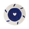 émoi émoi Assiette Coeur - Bleu > Fabriqué En Europe|Assiettes & Couverts