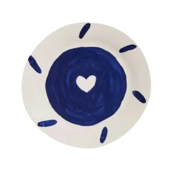 émoi émoi Assiette Coeur - Bleu > Fabriqué En Europe|Assiettes & Couverts