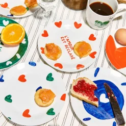 émoi émoi Assiette Coeurs All-Over > Fabriqué En Europe|Assiettes & Couverts