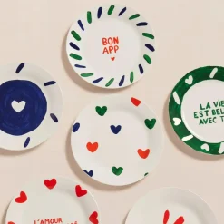 émoi émoi Assiette Coeurs All-Over > Fabriqué En Europe|Assiettes & Couverts