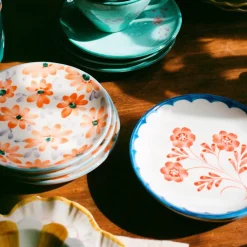 Rice Assiette Fleurs Oranges en céramique > Assiettes & Couverts