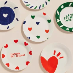 émoi émoi Assiette l'Amour est déclaré > Fabriqué En Europe|Assiettes & Couverts