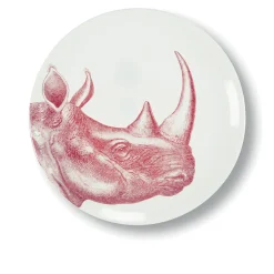 Sélectionné par Fleux Assiette plate Rhinocéros en porcelaine - Ø 27 cm > Assiettes & Couverts
