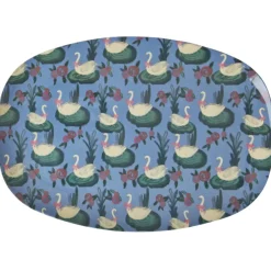 Rice Assiette rectangulaire Cygne > Assiettes & Couverts